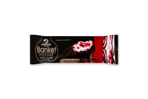 Морозиво 12% з комбінованим складом сировини з підваркою Вишня-темний шоколад Banket м/у 90г