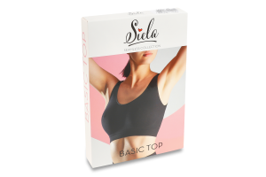 Топ жіночий з мікрофібри Siela Basic Seamless collection S-M чорний