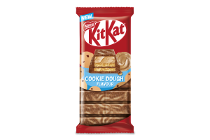 Шоколад молочний з вафлею, білою глазур'ю та начинкою зі смаком тіста для печива Kit Kat м/у 99г