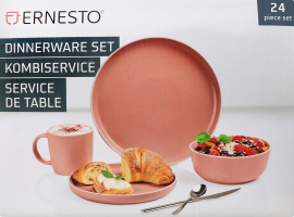 Набір посуду Ernesto рожевий матовий 24 предмети