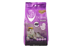 Наполнитель кошачий белый Lavender perfumed Super Premium VanCat 5кг
