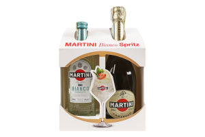 Набір Вермут Bianco білий солодкий 15% 0.5л + вино ігристе Prosecco 11% 0.75л Martini к/у