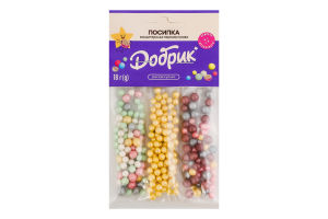 Посипка кондитерська перламутрова Рисові кульки Добрик м/у 18г