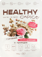 Чай гречишный необжаренный гранулированный с лепестками чайной розы Ку Цяо Healthy Choice д/п 100г