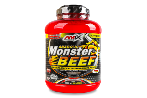 Протеин говяжий Клубника-банан Anabolic monster Amix 2.2кг