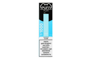 Сигарета электронная одноразовая с жидкостью 2мл Чистый 1000 Puff Plus 1шт