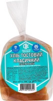Хліб половинка в нарізці тостовий пшеничний Класичний Одеський коровай м/у 200г