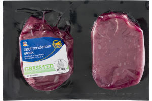 Ahold Beef Tenderloin Steak Grass-Fed - 2 CT