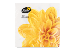 Серветки паперові Цвітіння №1 33*33см 3шари 18шт Сілкен