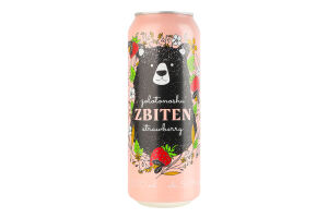 Напиток сброженный 0.5л 5% газированный Яблоко-клубника Zbiten Zolotonosha ж/б