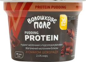 Пудинг 2.4% молочний з підсолоджувачами збагачений молочним білком зі смаком шоколаду Protein Волошкове поле ст 200г