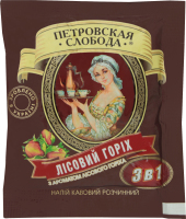 Напиток кофейный растворимый с ароматом лесного ореха 3в1 Петровская Слобода м/у 18г