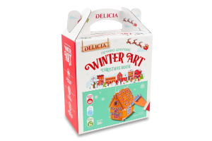 Печенье сахарное Рождественская избушка Delicia к/у 380г