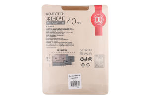 Колготи жіночі бежеві 40ден р.4 ТМ "1"