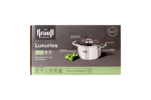 Кастрюля зі скляною кришкою 3.7л d20см №26-338-040 Luxurios Krauff 1шт