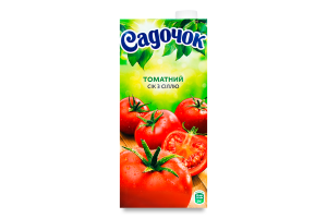 Сок восстановленный стерилизованный с солью Томат Садочок т/п 0.95л