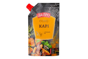 Соус с пряностями карри пастеризованный Карри Щедро д/п 180г