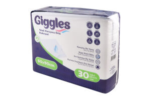 Пелюшки поглинаючі 60*90см 30шт Гіглс