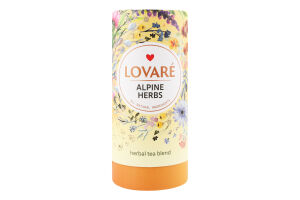 Бленд чаю трав'яного з квітковим фруктовим і плодово-ягідним Альпійський луг Lovare тубус 80г