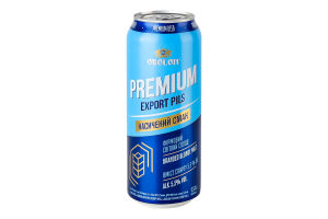 Пиво 0.5л 5.3% світле пастеризоване Export Pils Premium Оболонь з/б