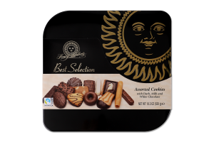 Печиво асорті з чорним, молочним та білим шоколадом Best selection Henry Lambertz з/б 520г