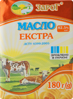 Масло Екстра солодковершкове 82,5% 180г ЗароГ