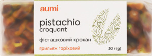 Грильяж ореховый Фисташковый крокан Aumi м/у 30г