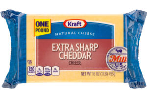 Kraft Natural Cheese Extra Sharp Cheddar