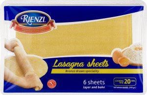 Rienzi Pasta Lasagna Sheets - 6 CT
