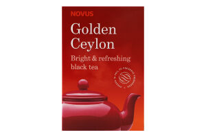 Чай черный цейлонский байховый листовой Golden Ceylon Novus к/у 100г