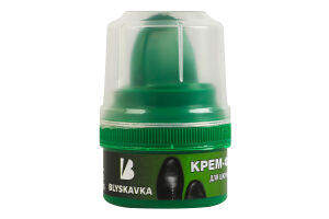 Крем-краска для кожаных изделий черная Blyskavka 50мл
