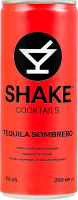 Напій слабоалкогольний 250мл 7% сильногазований Текіла Самбреро Cocktails Shake з/б