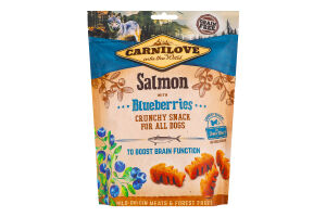 Ласощі для собак Salmon with Blueberries Carnilove д/п 200г