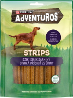 Корм додатковий для дорослих собак смужки зі смаком оленини Stripes Adventuros д/п 90г
