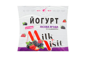 Йогурт з наповнювачем Лісова ягода 1,5% 400г п/е Milk Visit