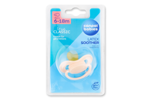Пустушка Nude кремова латексна кругла 6-18місяців Canpol babies