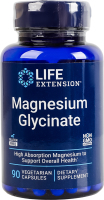 Добавка диетическая вегетарианские капсулы Глицинат магния Life Extension 90шт