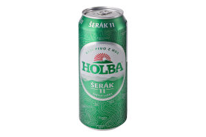 Пиво 0.5л 4.7% светлое фильтрованное пастеризованное Serak Holba ж/б