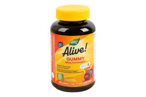 Добавка диетическая жевательные конфеты Gummy multivitamin Kids Alive! Nature's Way 60шт