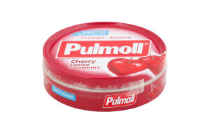 Льодяники зі смаком вишні та аронії без цукру з підсолоджувачами Pulmoll з/б 45г