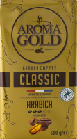 Кофе натуральный жареный молотый Arabica Classic Aroma Gold м/у 500г
