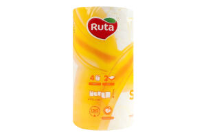 Папір туалетний 2-х шаровий Sunny yellow Classic Ruta 4шт