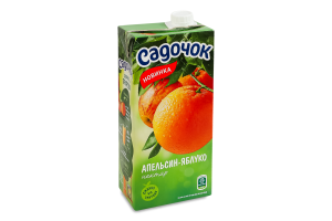Нектар неосветленный пастеризованный Апельсин-яблоко Садочок т/п 950мл