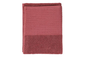 Рушник теракотовий махровий з вафельним бордюром 50*90см 450г/м2 ГМ Текстайл