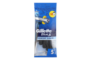 Станки для гоління одноразові Comfort Slalom Blue 3 Gillette 5шт