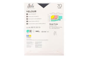 Колготи жіночі Велюр неро 70ден р.2 Сіела