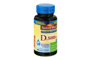 Nature Made D3 5000 IU Liquid Softgels - 90 CT