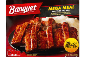 Banquet Mega Meal Boneless Rib Shaped Patties