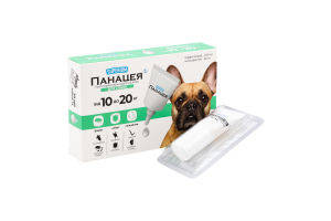 Краплі протипаразитарні д/собак від 10кг до 20кг Панацея 2мл Суперіум