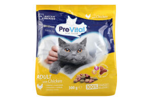 Корм для котів PreVital з куркою сухий